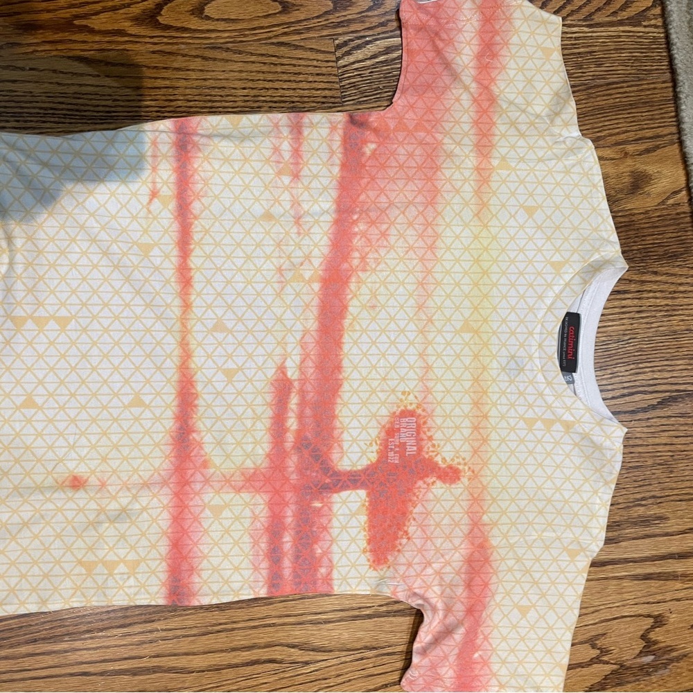 Catimini Orange and Yellow Short Sleeve Tee